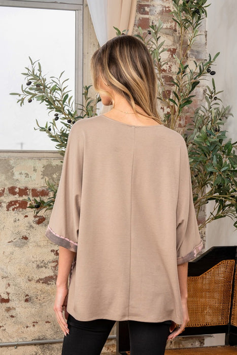 Women's Fashion Tops 2024 Aztec Distress Print Half Sleeve Crisscross Top