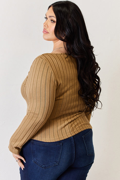 Basic Bae Ribbed Long Sleeve T-Shirt