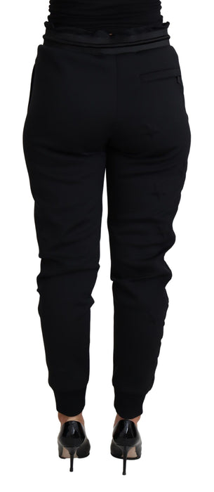 Dolce & Gabbana Elegant Black Jogger Trousers with Iconic Logo