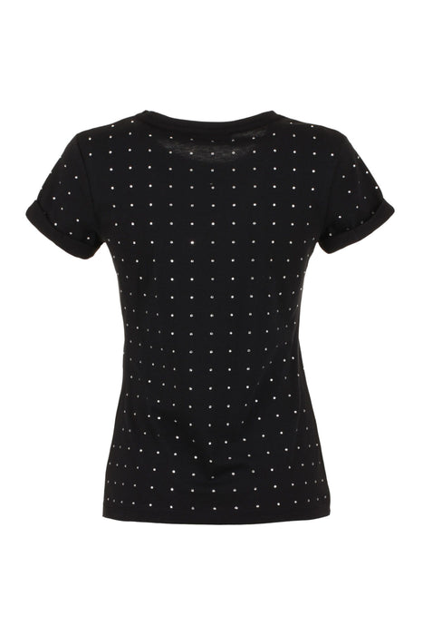 Imperfect "Black Cotton Women T-Shirt"