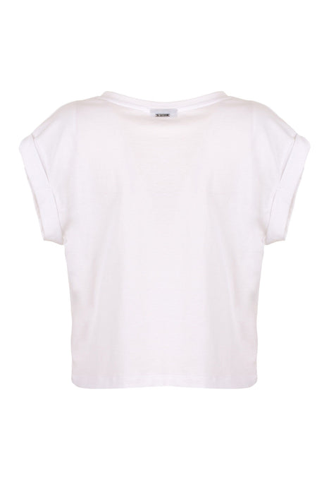 Imperfect White Cotton Women T-Shirt