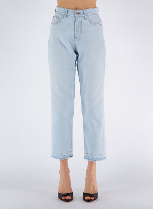 Don The Fuller Light Blue Cotton Women's High-Waisted Jean