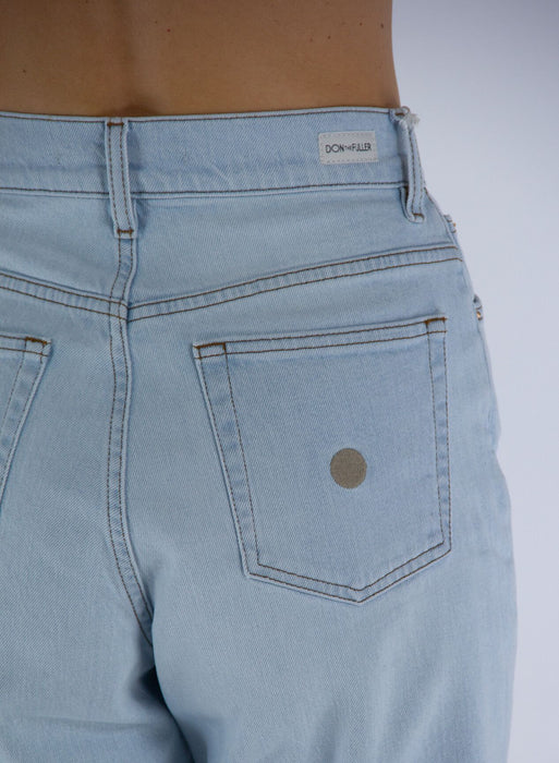 Don The Fuller Light Blue Cotton Women's High-Waisted Jean
