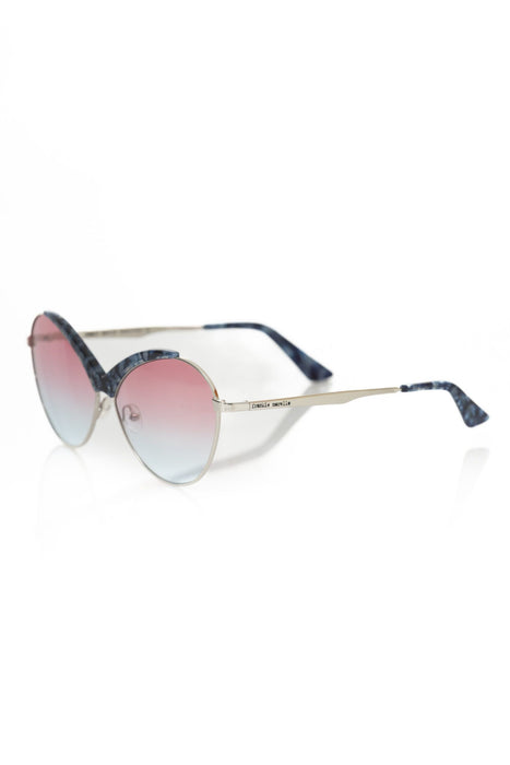 Frankie Morello Blue Metallic Women Sunglasses