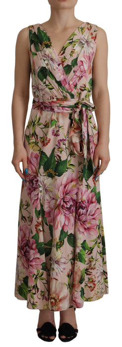 Dolce & Gabbana Elegant Floral Silk Wrap Dress