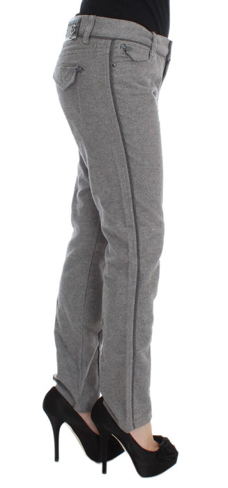 Ermanno Scervino Chic Gray Casual Cotton Pants