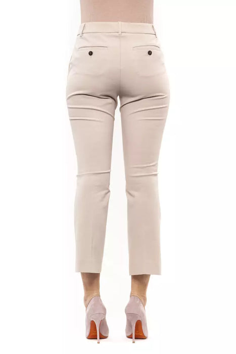 Peserico Beige Cotton Women Trouser