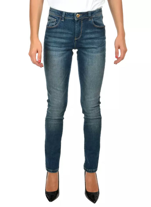 Yes Zee Blue Cotton Women's Skinny Jeans