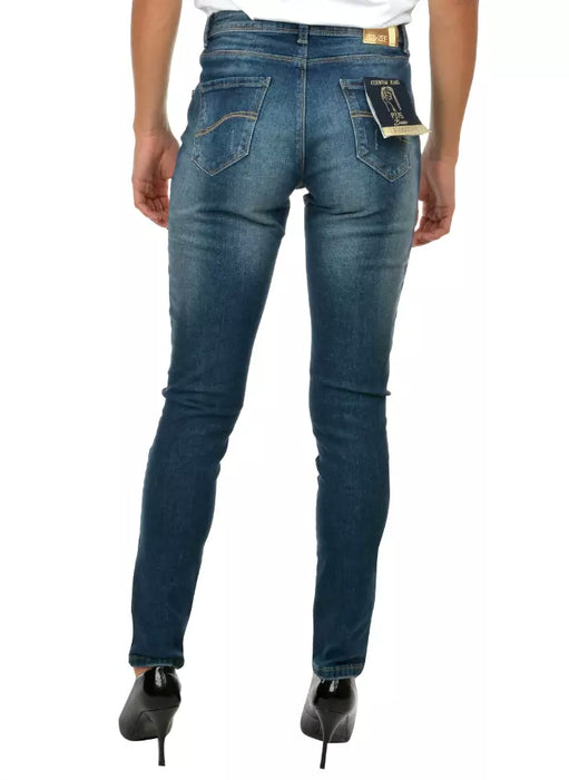 Yes Zee Blue Cotton Women's Skinny Jeans