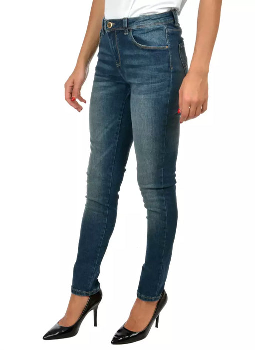 Yes Zee Blue Cotton Women's Skinny Jeans