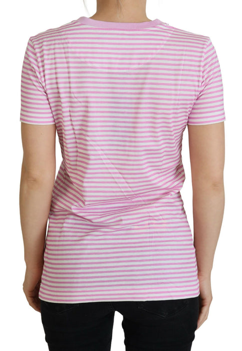 Dolce & Gabbana Exclusive Striped Love Affair Cotton Tee