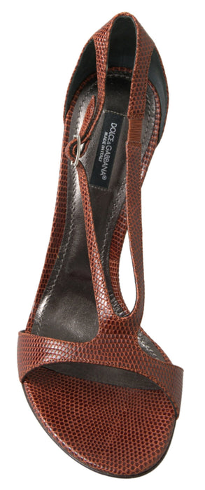 Dolce & Gabbana Elegant Strappy Leather Heels Sandals