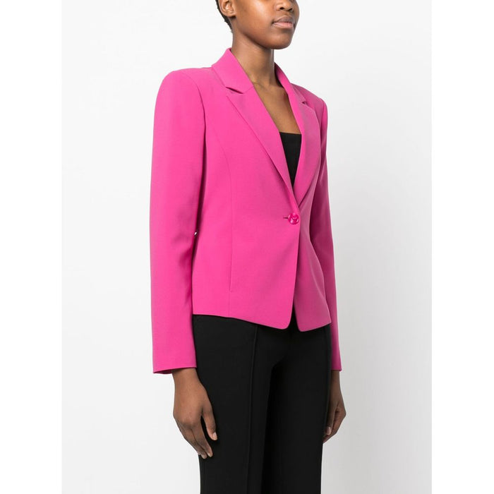 Patrizia Pepe Fuchsia One-Button Stretchy Chic Blazer