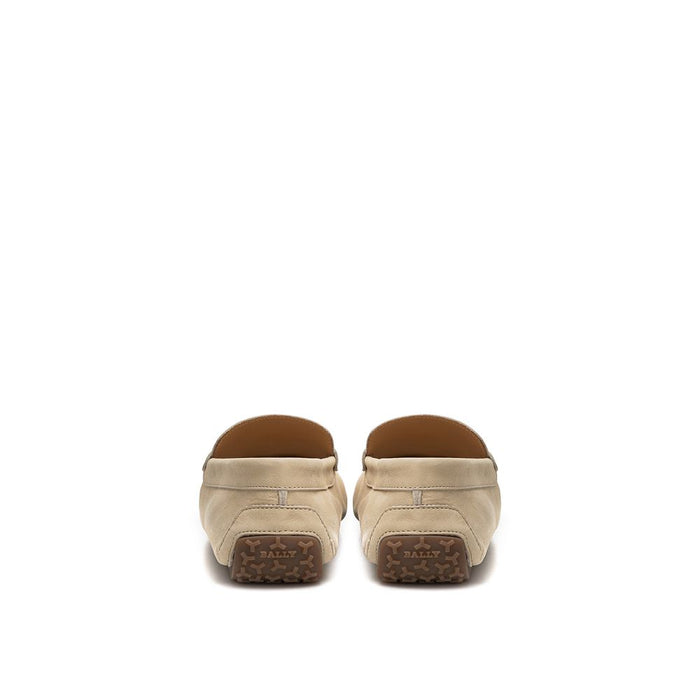 Bally Elegant Beige Leather Loafers for the Discerning Gentleman