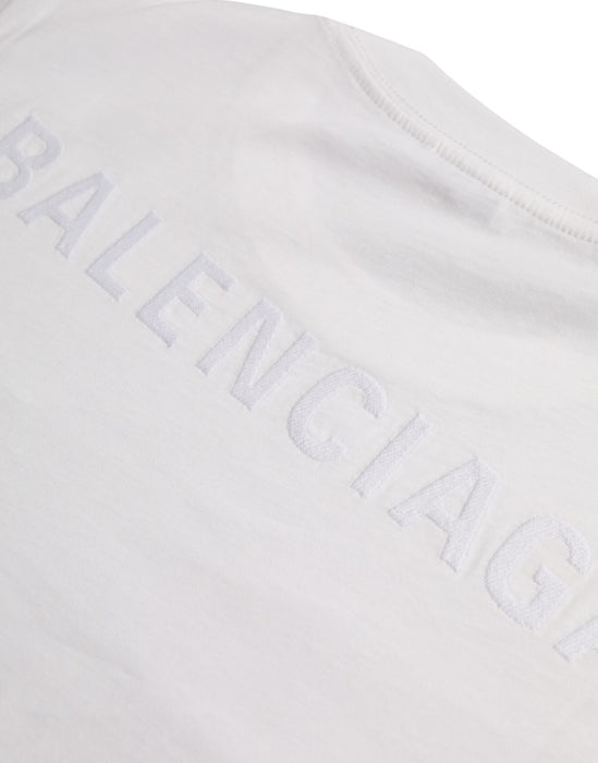 Balenciaga White Cotton Crew Neck Short Sleeves T-shirt