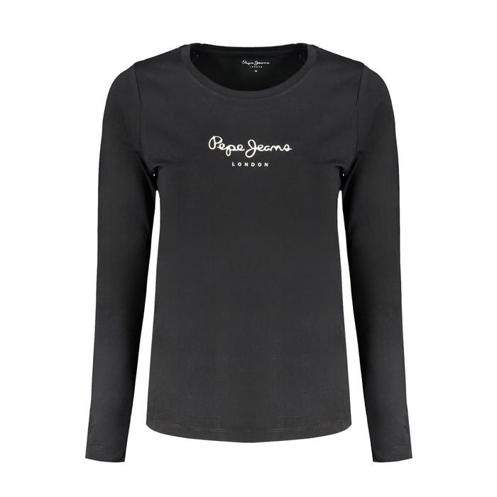 Pepe Jeans Black Cotton Tops & T-Shirt