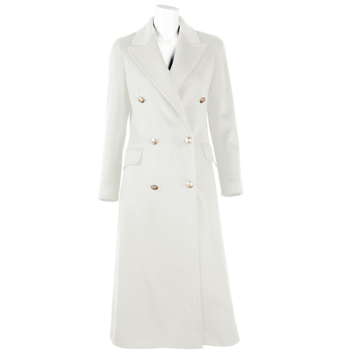 Made in Italy White Wool Vergine Jackets & Coat