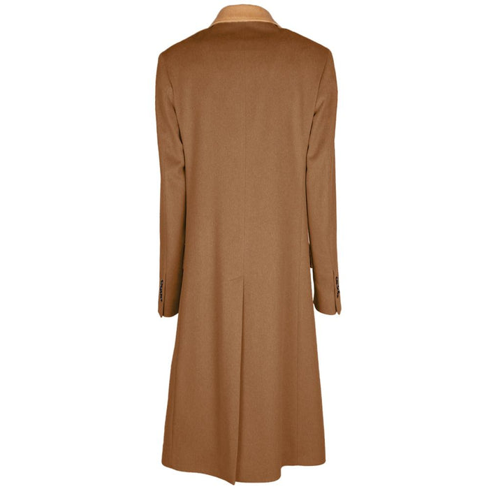 Made in Italy Brown Virgin Wool Women Coat