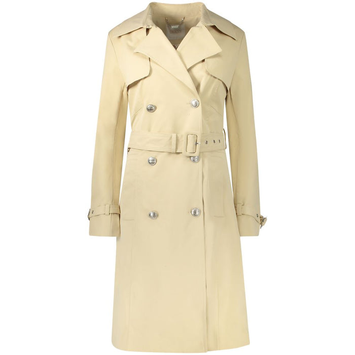 Guess Jeans Beige Polyester Women Coat