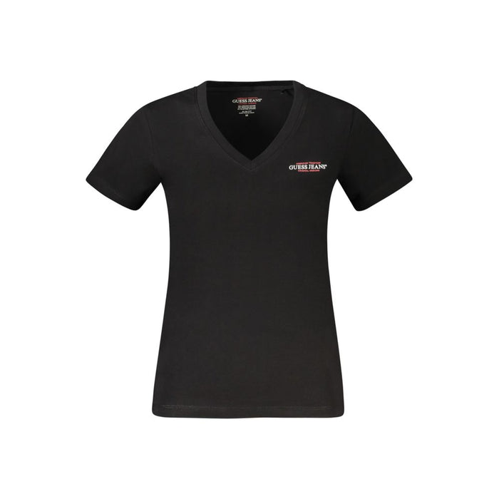 Guess Jeans Black Cotton Women T-Shirt