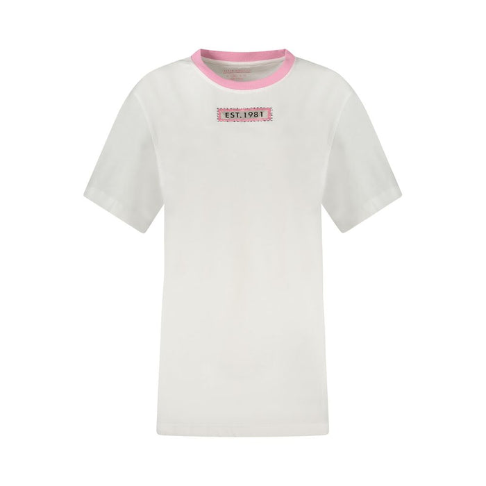 Guess Jeans White Cotton Tops & T-Shirt
