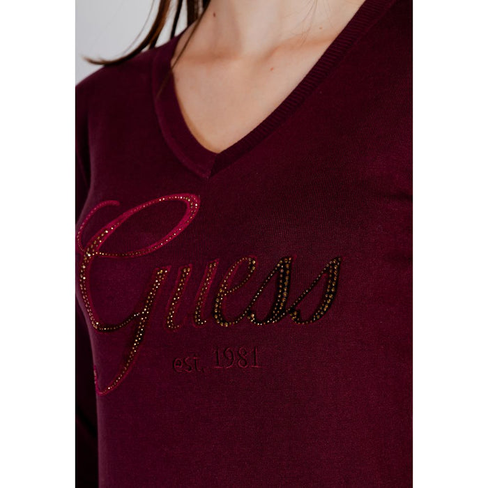 Guess Bordeaux Viscose Tops & T-Shirt