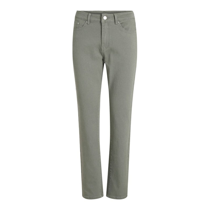 Vila Clothes Green Cotton Jeans & Pant