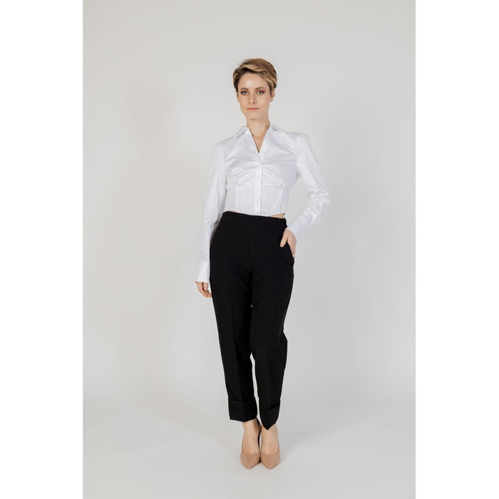 Sandro Ferrone Black Polyester Jeans & Pant