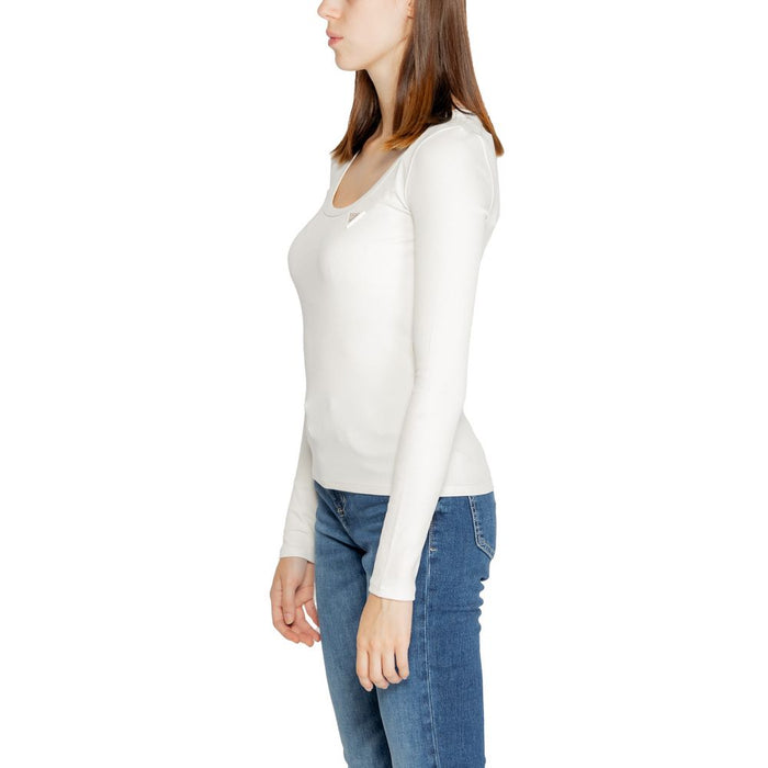 Guess Active Cream Viscose Tops & T-Shirt