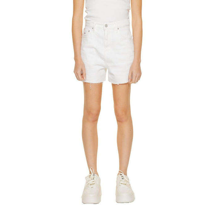 Tommy Hilfiger Jeans White Cotton Rigenerato Short