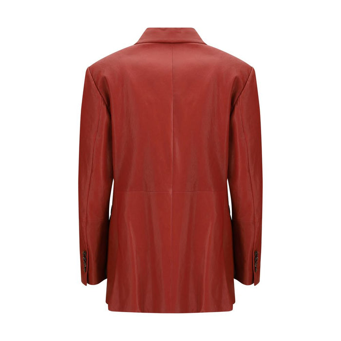 Brunello Cucinelli Leather Blazer Jacket