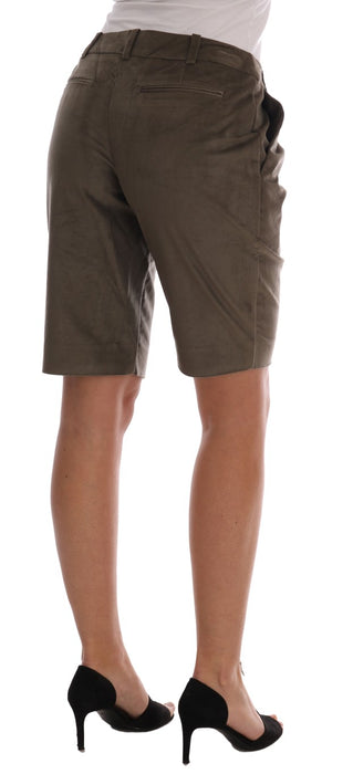 Ermanno Scervino Chic Brown Bermuda Elegance