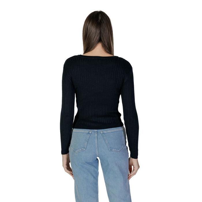 Vila Clothes Black Recycled Polyester Tops & T-Shirt