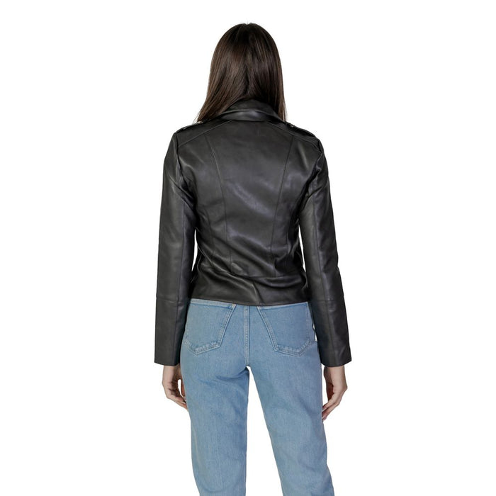 Only Black Polyester Jackets & Coat