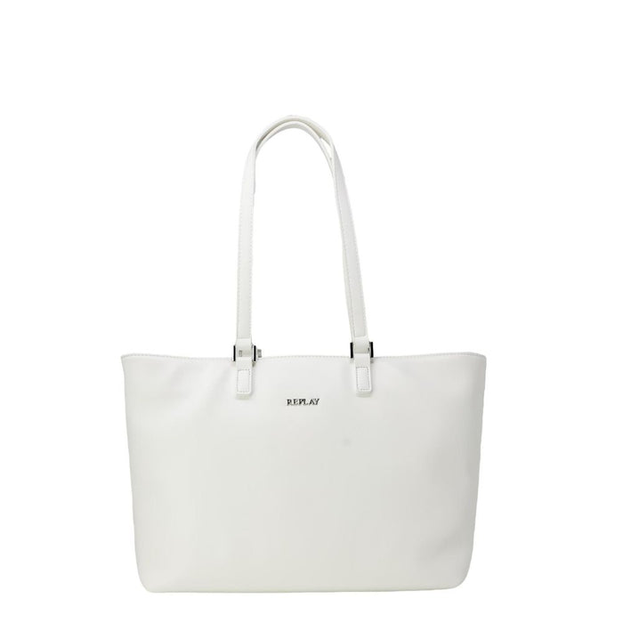 Replay White Polyethylene Handbag