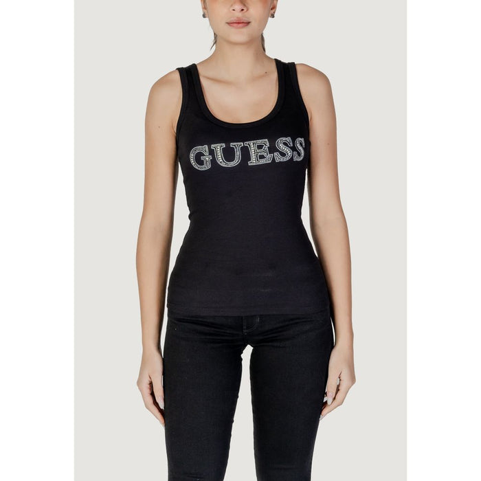 Guess Black Cotton Tops & T-Shirt