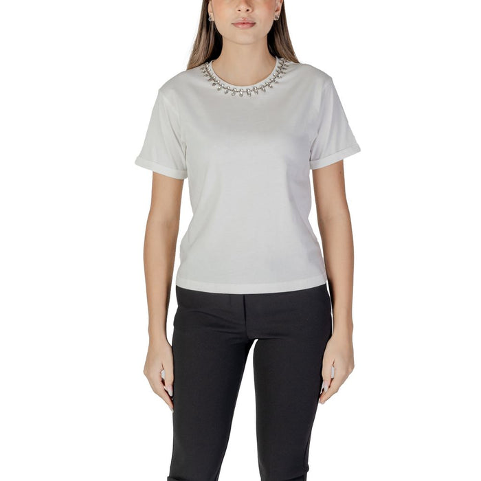 Morgan De Toi White Cotton Tops & T-Shirt