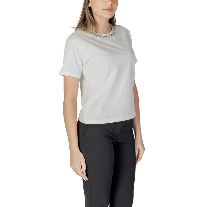 Morgan De Toi White Cotton Tops & T-Shirt