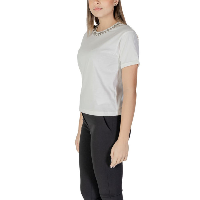 Morgan De Toi White Cotton Tops & T-Shirt