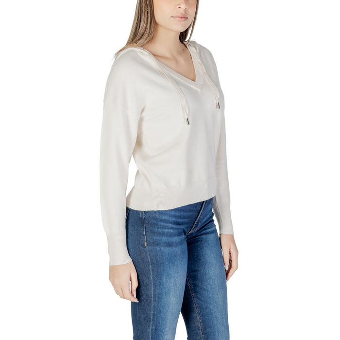 Morgan De Toi Cream Viscose Tops & T-Shirt