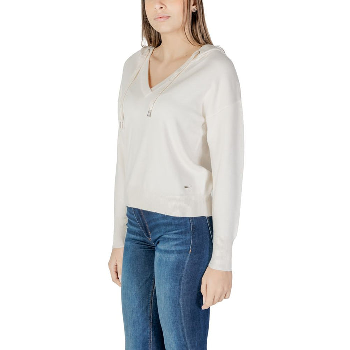 Morgan De Toi Cream Viscose Tops & T-Shirt