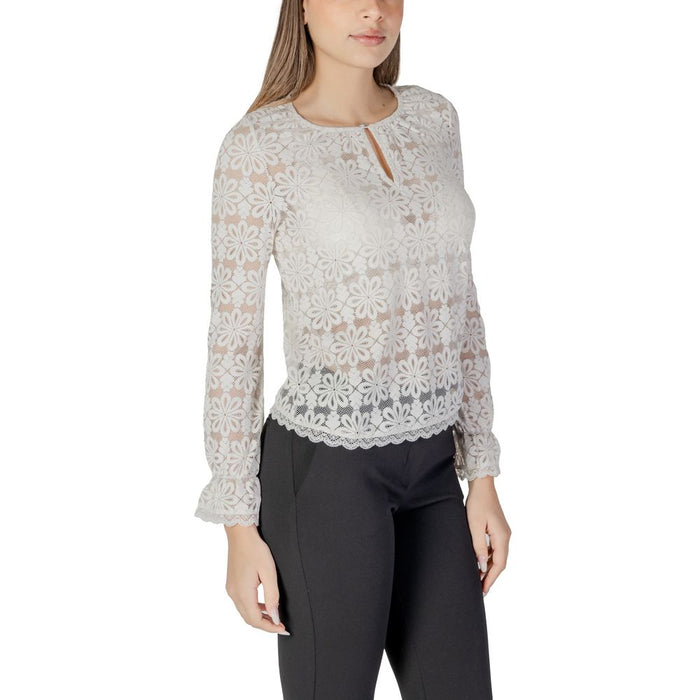 Morgan De Toi Cream Polyamide Tops & T-Shirt