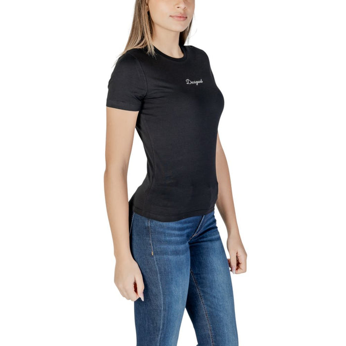 Desigual Black Cotton Tops & T-Shirt