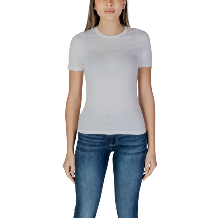Desigual White Cotton Tops & T-Shirt