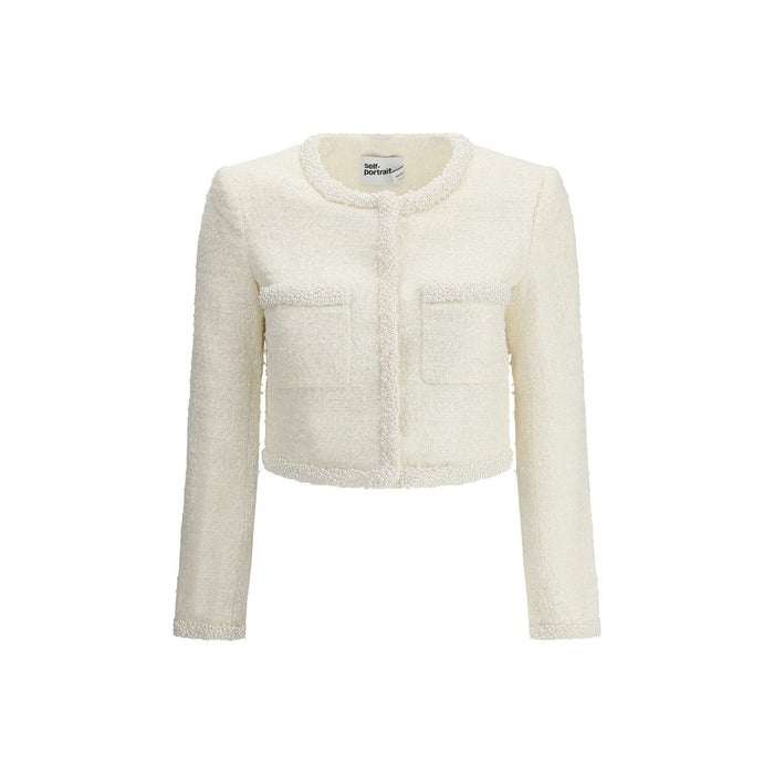 Self-Portrait Jacket with pearls