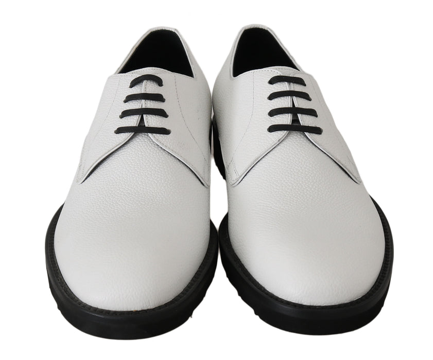 Dolce & Gabbana Elegant White Formal Leather Shoes