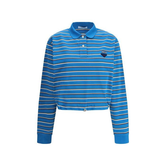 Prada Striped cotton Polo Sweater