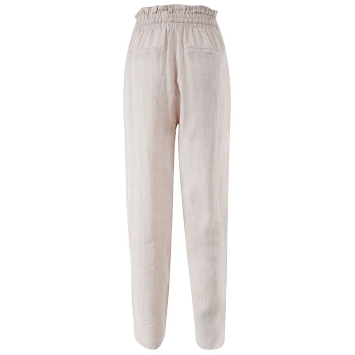 Yes Zee Beige Linen Jeans & Pant