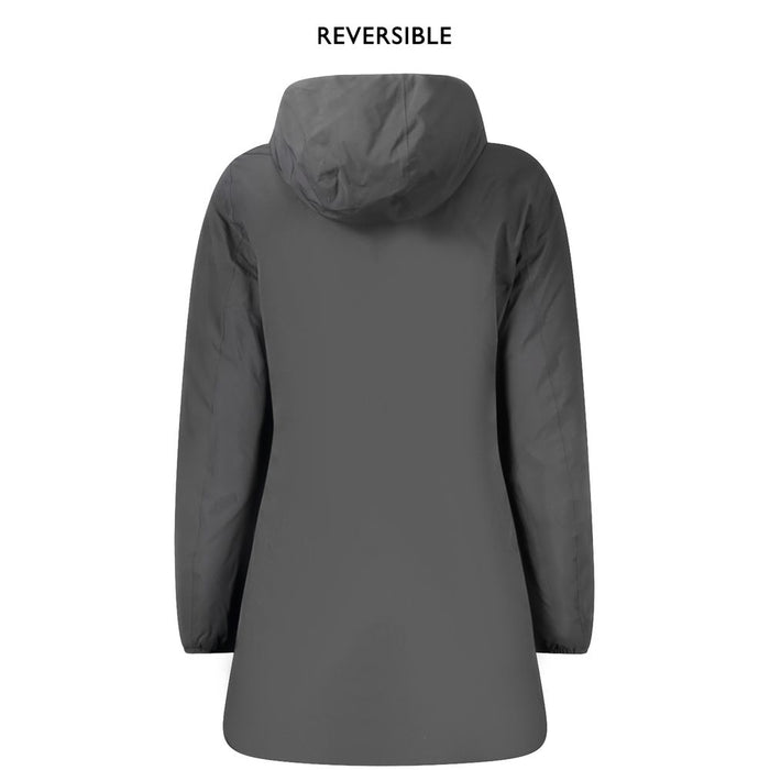 K-WAY Black Nylon Women's Reversible Jacket