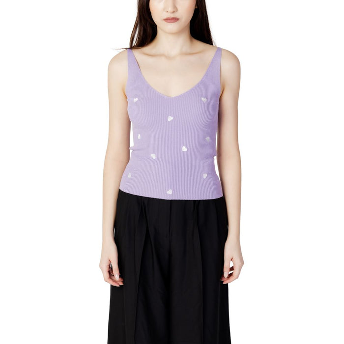 Jacqueline De Yong Purple Viscose Tops & T-Shirt